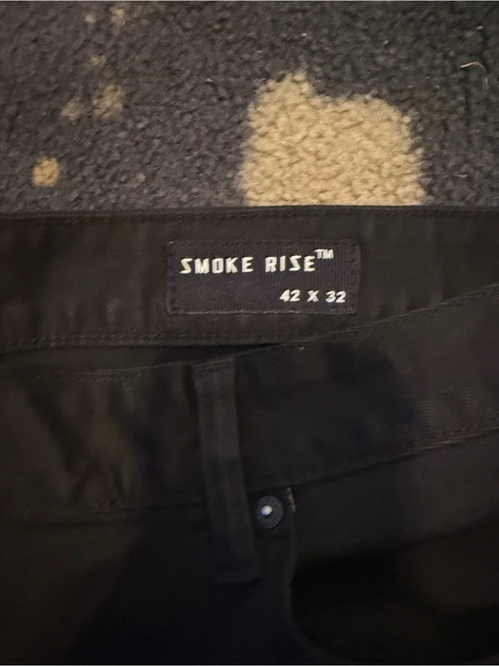 Black Men's Cargo Pants with Graphic Patches